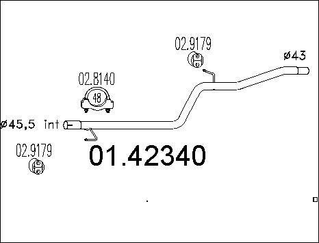 MTS 01.42340 - Izplūdes caurule autospares.lv