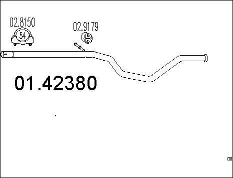 MTS 01.42380 - Izplūdes caurule www.autospares.lv