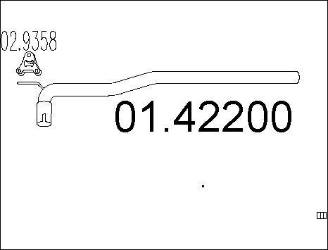 MTS 01.42200 - Izplūdes caurule www.autospares.lv