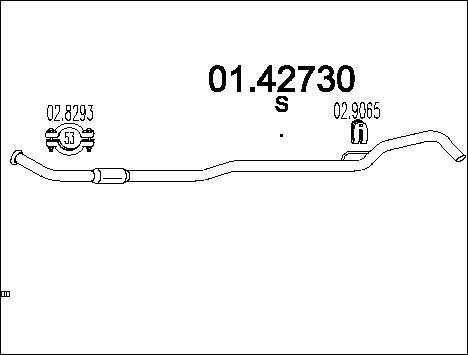 MTS 01.42730 - Izplūdes caurule autospares.lv