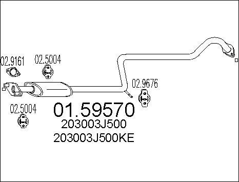 MTS 01.59570 - Vidējais izpl. gāzu trokšņa slāpētājs www.autospares.lv