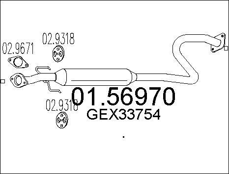 MTS 01.56970 - Vidējais izpl. gāzu trokšņa slāpētājs www.autospares.lv