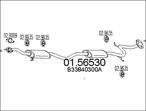 MTS 01.56530 - Vidējais izpl. gāzu trokšņa slāpētājs www.autospares.lv