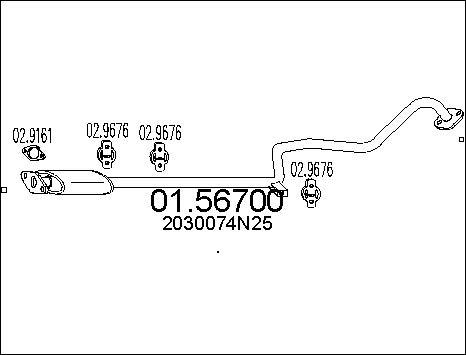 MTS 01.56700 - Vidējais izpl. gāzu trokšņa slāpētājs www.autospares.lv