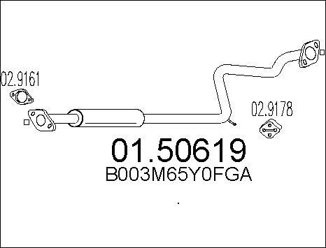 MTS 01.50619 - Izplūdes gāzu trokšņa slāpētājs (pēdējais) autospares.lv