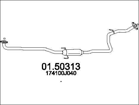 MTS 01.50313 - Vidējais izpl. gāzu trokšņa slāpētājs www.autospares.lv