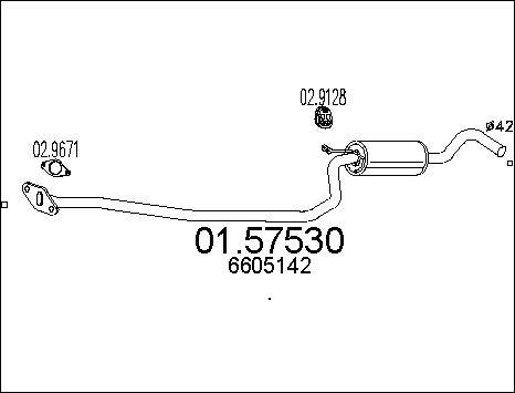 MTS 01.57530 - Vidējais izpl. gāzu trokšņa slāpētājs www.autospares.lv