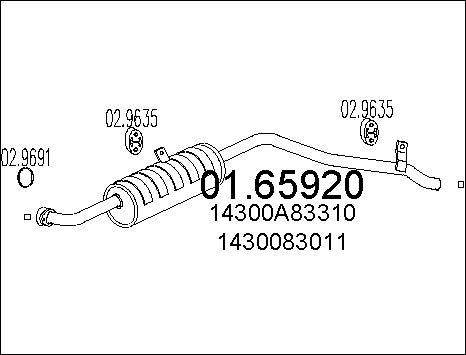 MTS 01.65920 - End Silencer www.autospares.lv