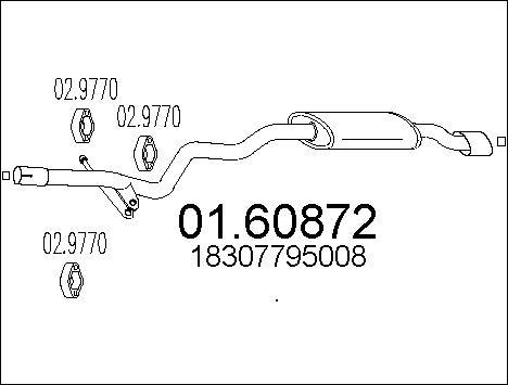 MTS 01.60872 - Izplūdes gāzu trokšņa slāpētājs (pēdējais) www.autospares.lv