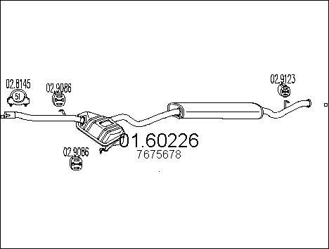 MTS 01.60226 - Izplūdes gāzu trokšņa slāpētājs (pēdējais) www.autospares.lv