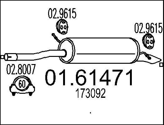 MTS 01.61471 - End Silencer www.autospares.lv