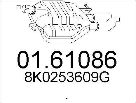 MTS 01.61086 - Izplūdes gāzu trokšņa slāpētājs (pēdējais) www.autospares.lv