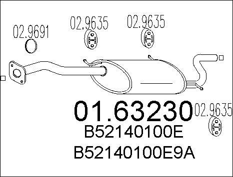 MTS 01.63230 - Глушитель выхлопных газов, конечный www.autospares.lv