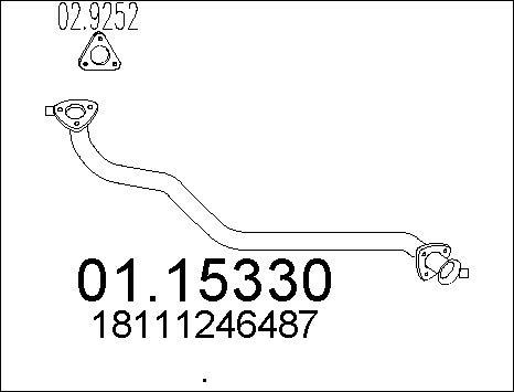 MTS 01.15330 - Izplūdes caurule www.autospares.lv