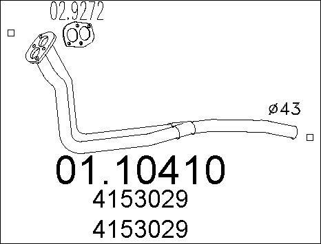 MTS 01.10410 - Izplūdes caurule autospares.lv