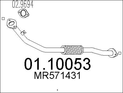 MTS 01.10053 - Izplūdes caurule autospares.lv