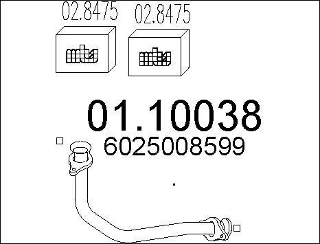 MTS 01.10038 - Izplūdes caurule autospares.lv