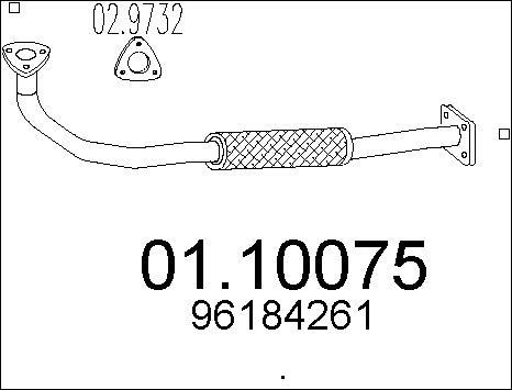 MTS 01.10075 - Izplūdes caurule www.autospares.lv