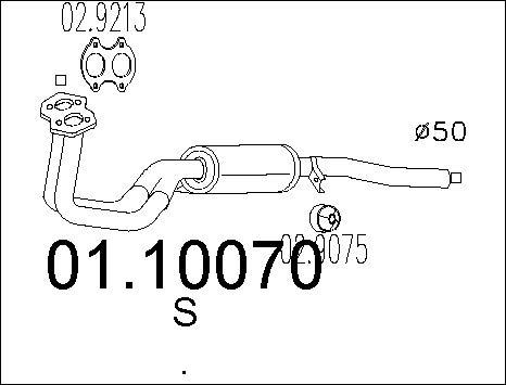 MTS 01.10070 - Izplūdes caurule autospares.lv