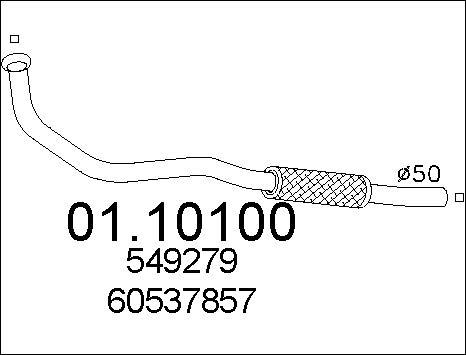 MTS 01.10100 - Izplūdes caurule autospares.lv