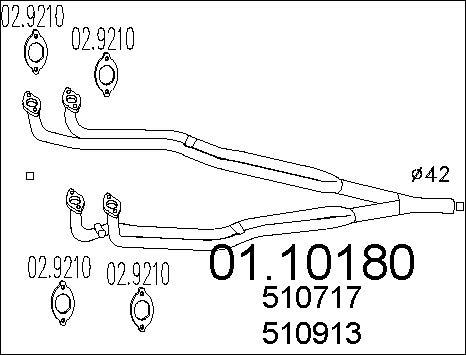 MTS 01.10180 - Izplūdes caurule autospares.lv