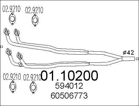 MTS 01.10200 - Izplūdes caurule autospares.lv