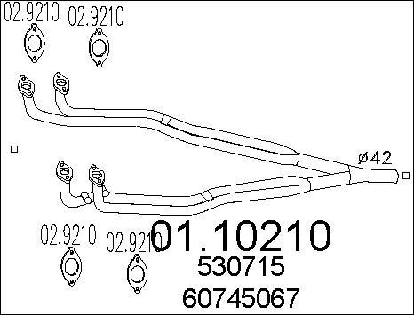 MTS 01.10210 - Izplūdes caurule autospares.lv