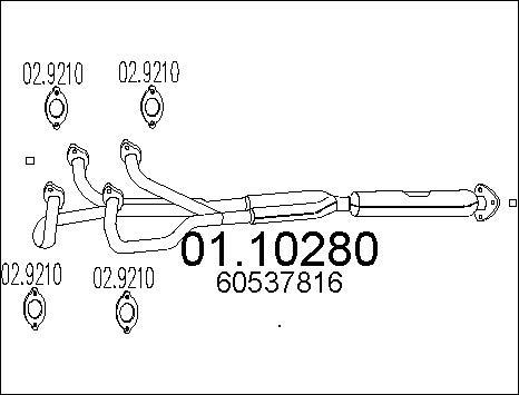 MTS 01.10280 - Izplūdes caurule autospares.lv