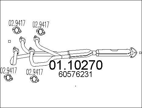 MTS 01.10270 - Izplūdes caurule autospares.lv