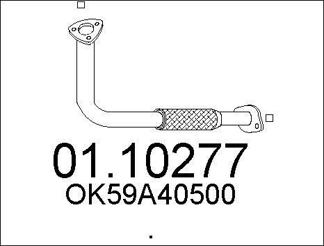 MTS 01.10277 - Izplūdes caurule www.autospares.lv