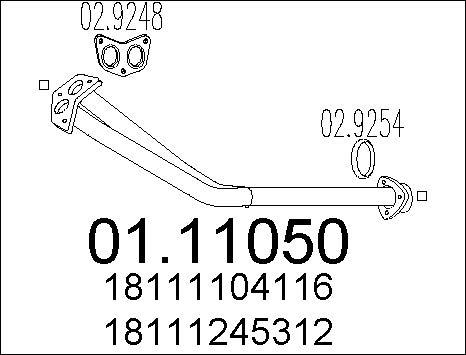 MTS 01.11050 - Izplūdes caurule autospares.lv