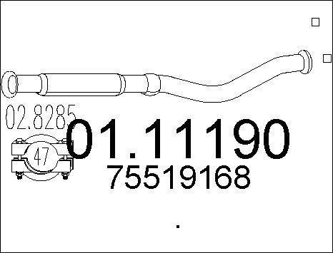 MTS 01.11190 - Izplūdes caurule autospares.lv