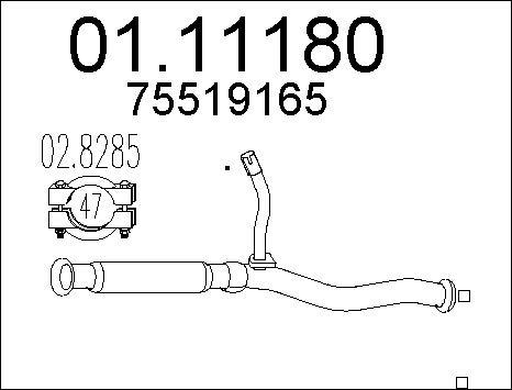 MTS 01.11180 - Izplūdes caurule autospares.lv