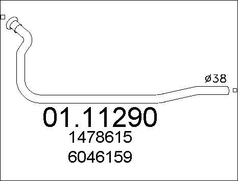 MTS 01.11290 - Izplūdes caurule autospares.lv