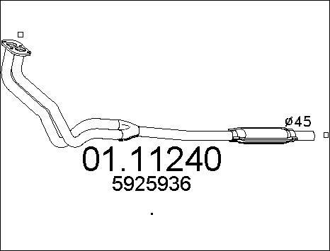 MTS 01.11240 - Izplūdes caurule autospares.lv