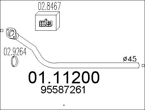 MTS 01.11200 - Izplūdes caurule autospares.lv