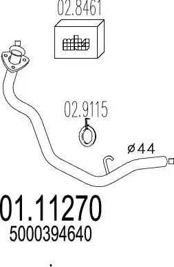 MTS 01.11270 - Izplūdes caurule autospares.lv