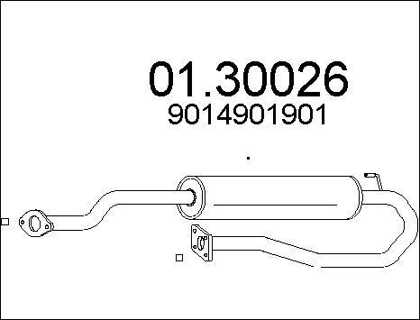 MTS 01.30026 - Front Silencer www.autospares.lv