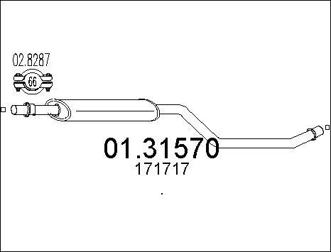 MTS 01.31570 - Предглушитель выхлопных газов www.autospares.lv