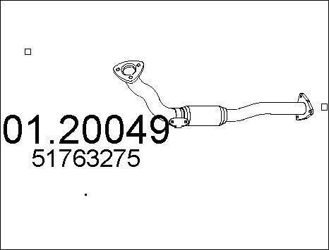 MTS 01.20049 - Izplūdes caurule www.autospares.lv