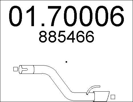 MTS 01.70006 - Izplūdes caurule www.autospares.lv