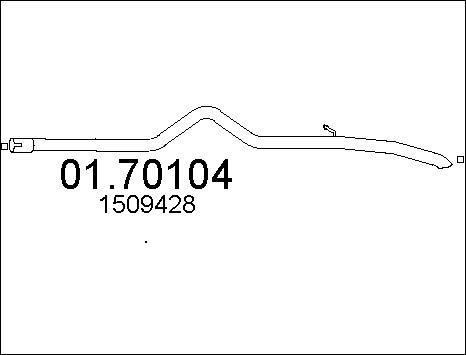 MTS 01.70104 - Izplūdes caurule www.autospares.lv