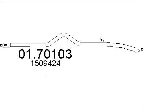 MTS 01.70103 - Izplūdes caurule www.autospares.lv