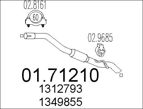 MTS 01.71210 - Izplūdes caurule autospares.lv