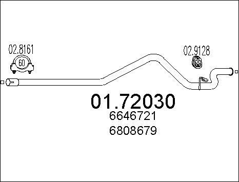 MTS 01.72030 - Izplūdes caurule autospares.lv