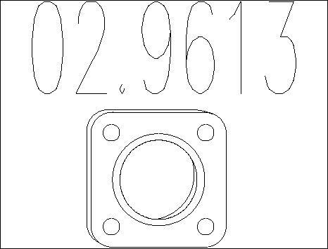 MTS 02.9613 - Blīve, Izplūdes caurule www.autospares.lv