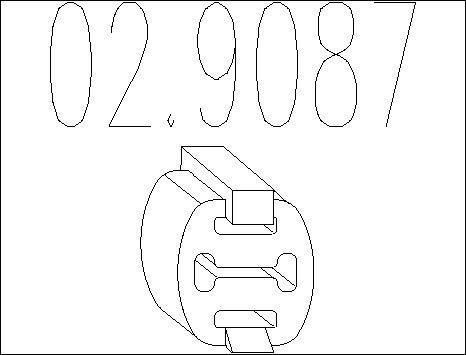 MTS 02.9087 - Kronšteins, Izplūdes gāzu sistēma www.autospares.lv