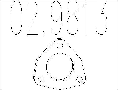 MTS 02.9813 - Gasket, exhaust pipe www.autospares.lv