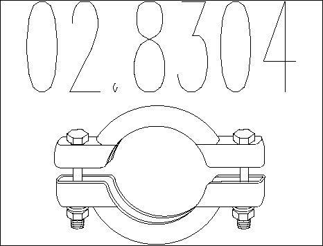 MTS 02.8304 - Savienojošie elementi, Izplūdes gāzu sistēma www.autospares.lv