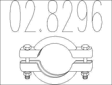 MTS 02.8296 - Savienojošie elementi, Izplūdes gāzu sistēma www.autospares.lv